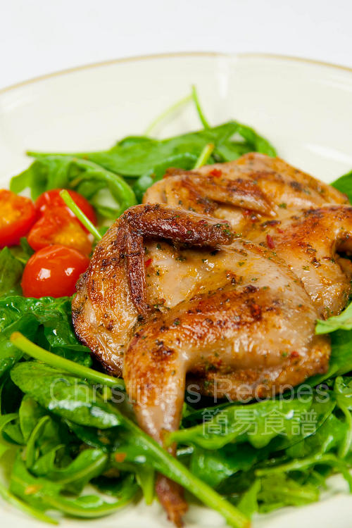 Baked Spicy Quail with Salad Christine's Recipes Easy Chinese Recipes Delicious Recipes